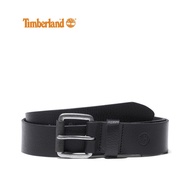 Timberland Men's Milled Buffalo Leather Black Belt