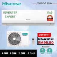 Hisense Air Conditioner Inverter 1.0HP / 1.5HP / 2.0HP / 2.5HP (KAGS / TUGS)