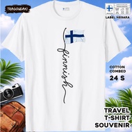 FINLAND 32 SOUVENIR T-SHIRT FINLAND COUNTRYTAG COTTON 24S SOUVENIR PREMIUM GIFT