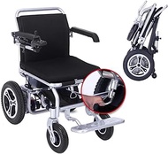 Foldable Electric Wheelchairs Deluxe Fold Foldable Power Compact Mobility Aid Wheel Chair Lightweight Folding Carry With 2 Batteries Motorized Wheelchair Powerful Dual Mo