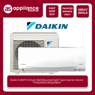 Daikin 0.8HP D-Smart Series Wall Mounted Inverter Aircon FTKQ20BVA/RKQ20BVA