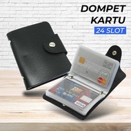 Minimalist PU Leather 24-Slot Card Wallet - C170