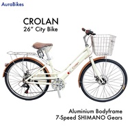 CROLAN 26” City Bike Aluminium Alloy Bicycle with Gears