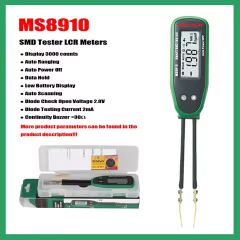 MASTECH MS8910 MS8911 High Quality Smart SMD RC Resistance Multi Meter Digital SMD Tester Continuity