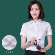 ♔ G2000 summer flat-collar short-sleeved shirt womens slim fit non-iron business dress formal dress 