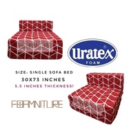 SINGLE SOFA BED URATEX ( AFFORDABLE )