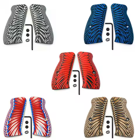 1 Pair Sunburst Texture Custom G10 CZ75 Grips for CZ 75/85 Compact,CZ P-01,P100,C100,T100,PCR,CZ 75