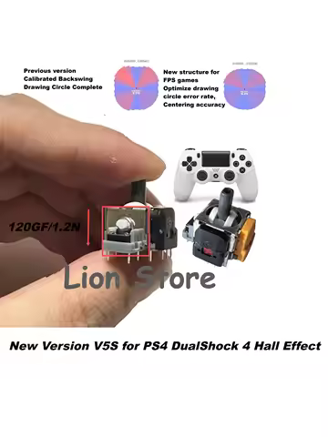 NEW V6 version For PS4DS4 Hall Effect Joystick High precision Smaller dead zone possible easier sold