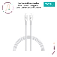 TOTU Type-C to Type-C C to C Data Cable 60W/6A Cable Crystal 1.2 Meter CB-20-CC Braided for iPhone 1