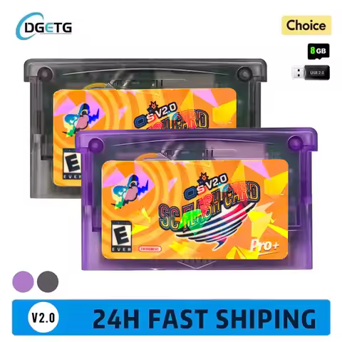 New 5000-in-1 GBA Flash Card SCFW V2.0 Game Card Included 8G TF Card & RTC Support for GBA/GBC/SP/GB