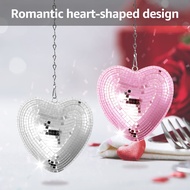 Mirror Disco Ball Hanging Ornament Easy Install Heart Shape Disco Ball Decoration SHOPCYC8058