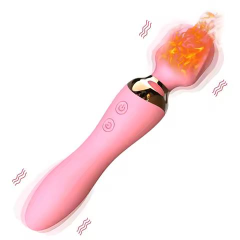 Double-ended AV Vibrator for Women G Spot Clit Clitoris Stimulator USB Rechargeable Vagina Massager 