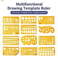 Architectural Design Template Ruler - Geometric Drawing Tool for Students Furniture Circle Ellipse