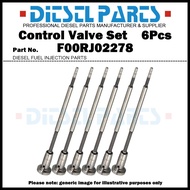 6Pcs Diesel Fuel Injector Control Valve Set F00RJ02278 FOORJ02278 for Mitsubishi Fuso 6M70 / Fuel In