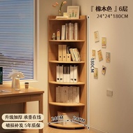 橡木色3-6層轉角書架 轉角置物架、轉角書架、客廳三角形弧面邊櫃、轉角收納櫃、收納組、轉角櫃
