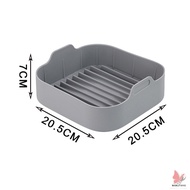 Silicone Air Fryer with Handle Round and Square Silicone Basket Food Safe Easy to Clean Air Fryer Oven Accessories