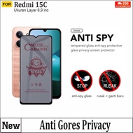 LAYAR Redmi 15C 14C 13C Anti-SPY Ceramic Screen Protector