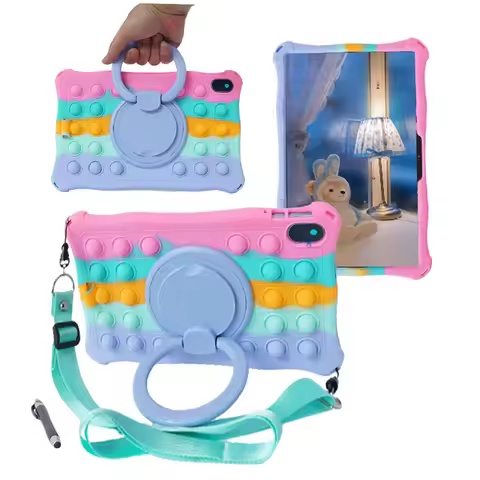 Soft Silicone Kids Case For Honor Pad 8 12inch 360 Rotating Kickstand Tablet Cover With Strap