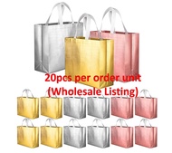 Wholesale Listing 1 (20pcs)Bulk Quantity Order Glossy Laminated Non Woven Gift Bag Thank You Bag Gif