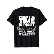 Men and Women's Christian T-Shirt with Isaiah 60:22 Bible Verse - Black & White Contrast Design Gold