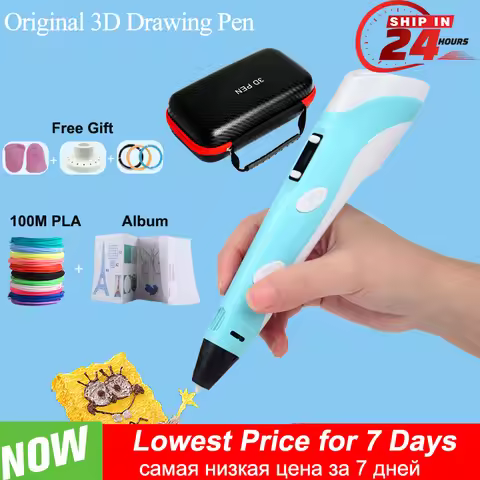 3D Pen for Children 3D Drawing Printing Pen with LCD Screen Compatible PLA Filament Toys for Kids Ch