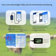 danglan-USB Type-C Soil Sensor Temperature Humidity Nitrogen Phosphorus Potassium PH Value Salt with