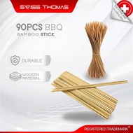 SwissThomas BBQ 90pcs Bamboo Stick Skewer Satay Stick Wood Sticks