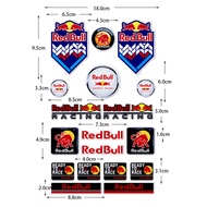 NEW Red Bull Reflective Motorcycle Sticker Racing Motorcycle Helmet Decal Decoration