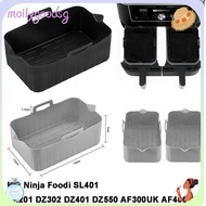 MOILYGOODSG Air Fryer Basket, Silicone Reusable Air Fryer Baking Tray, Rectangle Silicone Air Fryer 