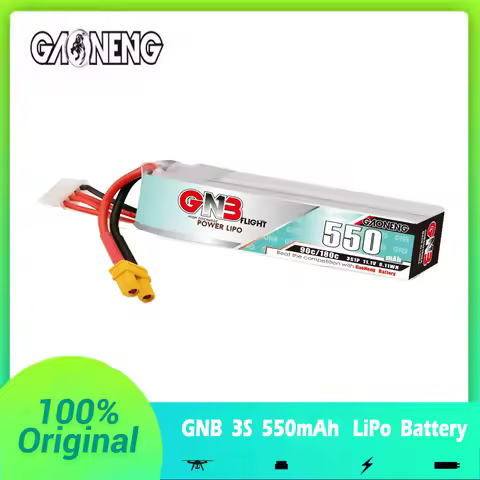 GAONENG GNB 3S 11.1V 550mAh 90C XT30 LiPo Battery Long Type