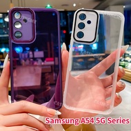 Samsung A54 Camera Electroplated Lens Protection Soft Clear Casing For Samsung Galaxy A54 A34 54A  A 54 34 A14 LTE A24 4G 5G Silicone Transparent Phone Case Shockproof Back Cover