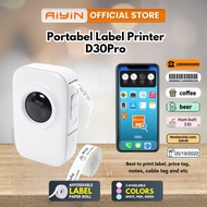AiYin Mini Portable Label Printer Bluetooth (D30 Pro) 0.5 Inch Label Printer