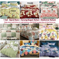 KATUN 1 Set DOUBLE BEDCOVER 225x240cm (PO) Includes T-Shirt Sheet Uk 160/180/ 200 + Cotton Ba GuL Co