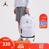 NIKE JORDAN 耐克AJ双肩背包大学生电脑包男女大容量书包 白色/白色/黑色 8/20(49x30x17cm)