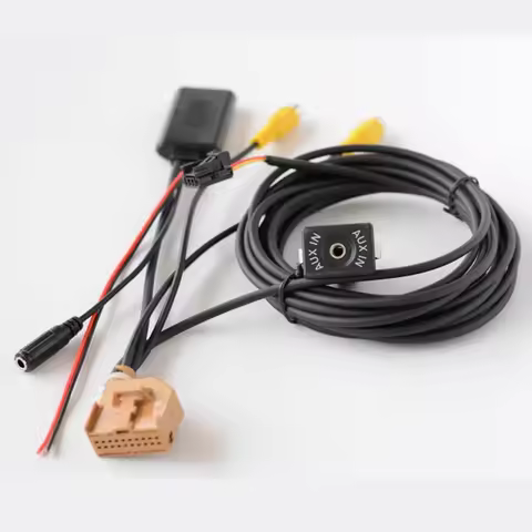 12V Bluetooth Compatible For MMI 2G Car AUX Cable Adapter Music Audio Mic Music Wireless Cable For Q