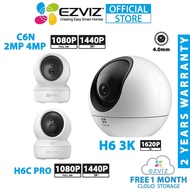 EZVIZ C6 Series C6N H6C PRO 2MP 3MP 4MP H6 3K 5MP Pan & Tilt WiFi Home Security CCTV IP Camera Motio