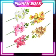 9 Head Mini Bunga Orkid Premiun Latex 3D Real Touch Cymbidium Orchid 3D Artificial Orchid Bunga Hias