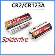 Spiderfire CR2 CR123A 16340 3V Li-ion Non Rechargeable Lithium Battery 900mah 1300mah CR-2W C1B Batt