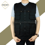Baju Rompi Pria Safety Bahan Drill Polos Anti Angin Dewasa Anak Jaket Motor Tactical Outdoor Cowok M