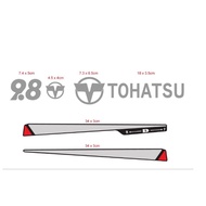 TOP COWLING STICKER ENGINE TOHATSU 9.8 HP