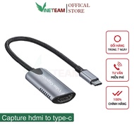 Capture Card livestream hdmi to type-c Vinetteam 60fps 60 Hz for phone/camera/PS4/pc
