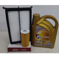 KIA CARNIVAL 16y - 19y DIESEL  SORENTO UM 2.2 DIESEL  AIR FILTER+ OIL FILTER+ KOYOMA 5W40 FULLY SYNT