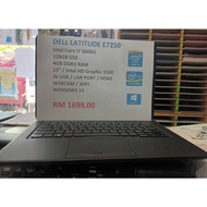 (USED) Laptop DELL Latitude e7250 (i7 5th gen - 13 inch screen) SSD 128GB (SLIM LAPTOP)