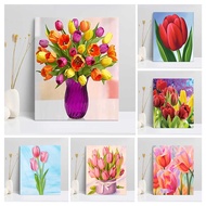 RUOPOTY 60x75cm/50x65cm/40x50cm Frame Picture By Numbers Flower HandPainted On Canvas Wall Art Uniqu