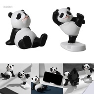 EC Funny Panda Shaped Figurine Tablet Holder Desk Decors Resin Mobile Phone Stand