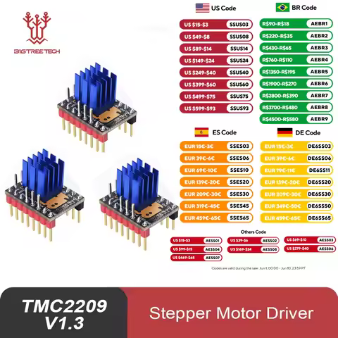BIGTREETECH TMC2209 V1.3 Stepper Motor Driver UART VS TMC2208 TMC2130 3D Printer Parts For Octopus V