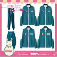 🎉Cosplay🎉  Squid Game Kids Tracksuits Halloween Cosplay Outfit 120/230/456 Jackets Sweatshirt and Pa