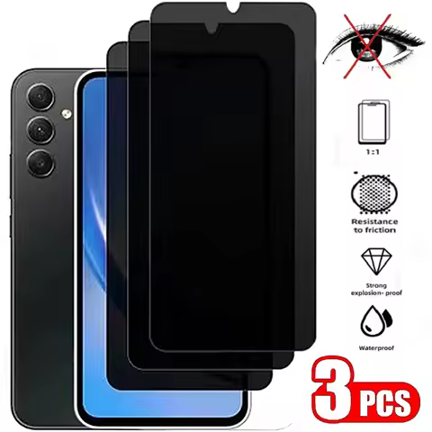 3Pcs Privacy Glass For Samsung Galaxy A10 A10S A10E A20 A20E A20S A30 A30S A40 A40S A50 A50S A60 A70
