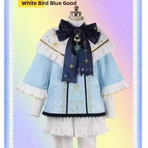 2Branco Cisas Cosplay Costume Idol Dr Sacrifice White Bird Blue Good Spring River Universe Cos Anime