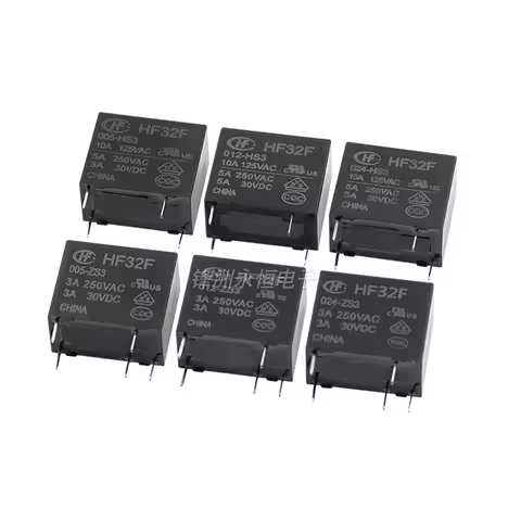 5PCS Power Relay JZC-32F HF32F HF33F -G-005 012 024-HS3 ZS3 HS 4/5Pins 3A 5A 10A